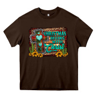 Chocolate Brown Christmas begins with christ cross Heavy Core Tee - Jasminsmagicworld