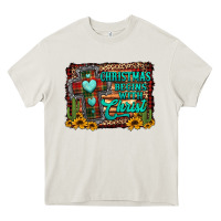 Cream Christmas begins with christ cross Heavy Core Tee - Jasminsmagicworld