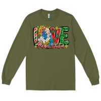 Army Green Love Came Down Long Sleeve Tee - CowhideDigitalArt