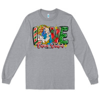 Heather Grey Love Came Down Long Sleeve Tee - CowhideDigitalArt