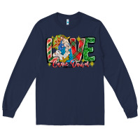 Navy Love Came Down Long Sleeve Tee - CowhideDigitalArt