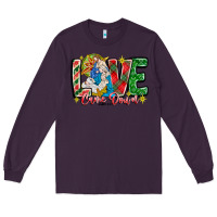 Plum Love Came Down Long Sleeve Tee - CowhideDigitalArt