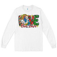 White Love Came Down Long Sleeve Tee - CowhideDigitalArt