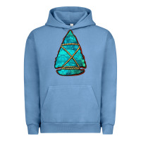Pigment Pebble Blue turquoise arrowhead Urban Hoodie - Jasminsmagicworld