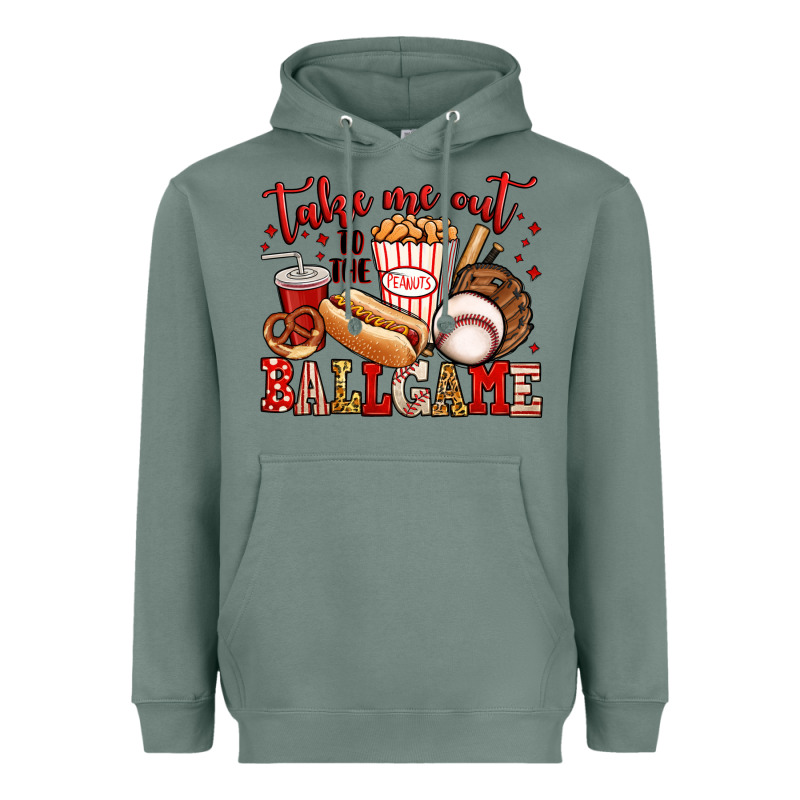 Take Me Out To The Ball Game Baseball Heavyweight Hoodie by Jasminsmagicworld | Teevron