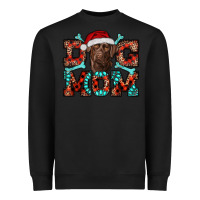 Black dog mom christmas with labrador Heavyweight Sweatshirt - RanaPortraitStore