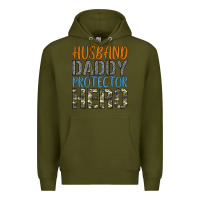 Army Green husband daddy protector hero Premium Hoodie - Artiststas