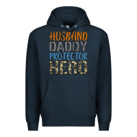Navy husband daddy protector hero Premium Hoodie - Artiststas