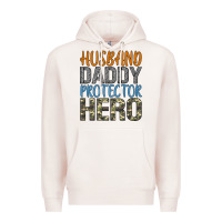 Pale Pink husband daddy protector hero Premium Hoodie - Artiststas
