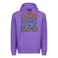 Purple husband daddy protector hero Premium Hoodie - Artiststas