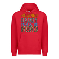 Red husband daddy protector hero Premium Hoodie - Artiststas