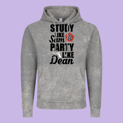 Study Like Sam Party Like Dean Vintage Hoodie Designed By Artisfamous