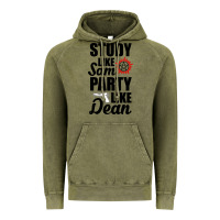 Vintage Olive study like sam party like dean Vintage Hoodie - artisFamous