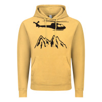 Vintage Mustard mountain rescue helicopter funny Vintage Hoodie - artisFamous