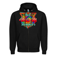 Black hot mom summer Zipper Hoodie - JahusDesignShop