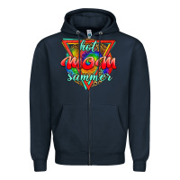 Navy hot mom summer Zipper Hoodie - JahusDesignShop
