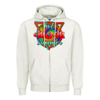 Oatmeal Heather hot mom summer Zipper Hoodie - JahusDesignShop