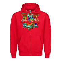 Red hot mom summer Zipper Hoodie - JahusDesignShop