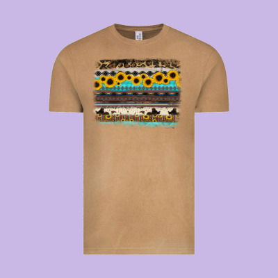 Sunflower Aztec Serape Cowhide Background Vintage Tee Designed By Ranaportraitstore