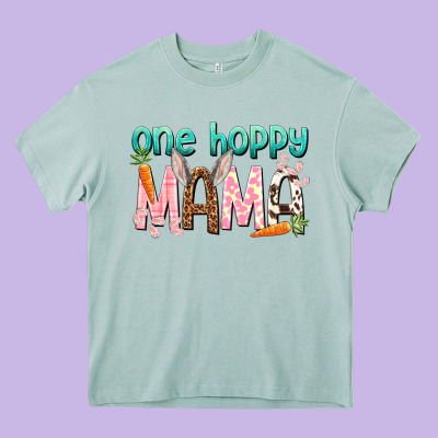One Hoppy Mama Mother's Day Heavy Core Tee Designed By Howdyjamesfarm