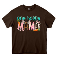Chocolate Brown One hoppy mama mother's day Heavy Core Tee - HowdyJamesFarm