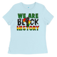 Baby Blue we are black history Ladies Tee - FaDigitalArtStudio