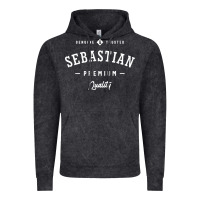 Vintage Black Sebastian Personalized Name Mens Birthday Vintage Hoodie - artisFamous