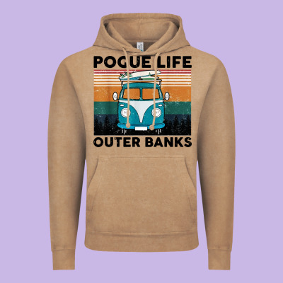 Pogue Life Outer Banks Retro Vintage Vintage Hoodie Designed By Artisfamous