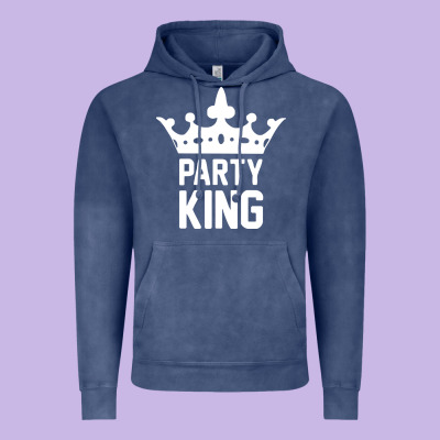 Party King Vintage Hoodie Designed By Artisfamous