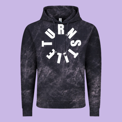 Turnstile White On Black. Vintage Hoodie Designed By Artisfamous