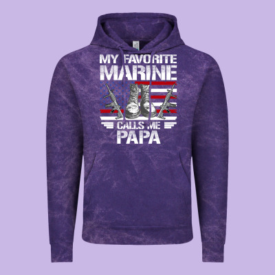 Marine Papa, Gifts My Favorite Marine Calls Me Pa Pa Military Mother Vintage Hoodie Designed By Artisfamous