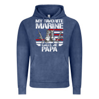 Vintage Denim marine papa, gifts my favorite marine calls me pa pa military mother Vintage Hoodie - artisFamous