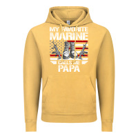 Vintage Mustard marine papa, gifts my favorite marine calls me pa pa military mother Vintage Hoodie - artisFamous