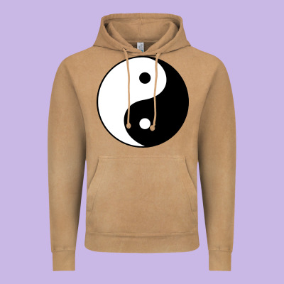 Yin And Yang Vintage Hoodie Designed By Artisfamous