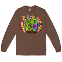 Chestnut Merry Rexmas Long Sleeve Tee - CowhideDigitalArt