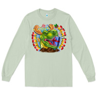 Matcha Merry Rexmas Long Sleeve Tee - CowhideDigitalArt