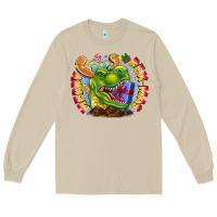 Mushroom Merry Rexmas Long Sleeve Tee - CowhideDigitalArt