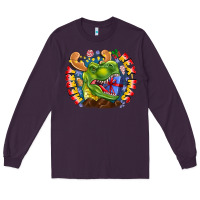 Plum Merry Rexmas Long Sleeve Tee - CowhideDigitalArt