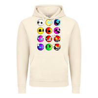 Vintage Artic geometry dash difficulty  faces Vintage Hoodie - artisFamous