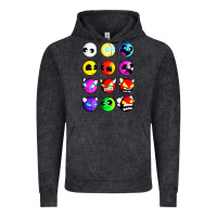 Vintage Black geometry dash difficulty  faces Vintage Hoodie - artisFamous