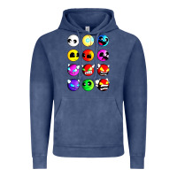 Vintage Denim geometry dash difficulty  faces Vintage Hoodie - artisFamous