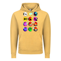 Vintage Mustard geometry dash difficulty  faces Vintage Hoodie - artisFamous