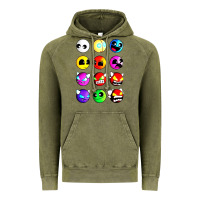 Vintage Olive geometry dash difficulty  faces Vintage Hoodie - artisFamous