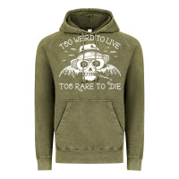 Vintage Olive too weird to live too rare to die Vintage Hoodie - artisFamous