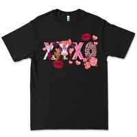 Black Xoxo baby Cow Valentine's Day Premium Tee - FaDigitalArtStudio