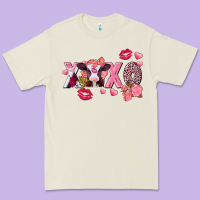 Xoxo Baby Cow Valentine's Day Premium Tee Designed By Fadigitalartstudio