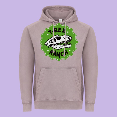 T Rex Ranch Vintage Hoodie Designed By Artisfamous