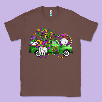 Mardi Gras Gnomes Truck Classic Tee Designed By Oliviacreatesart