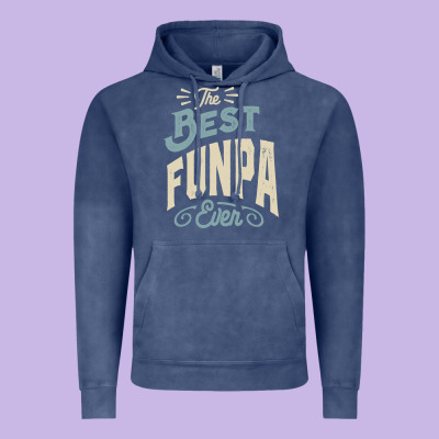 The Best Funpa Ever - Mens Funny Dad And Grandpa Vintage Hoodie Designed By Artisfamous