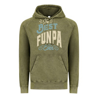 Vintage Olive The Best Funpa Ever - Mens Funny Dad and Grandpa Vintage Hoodie - artisFamous